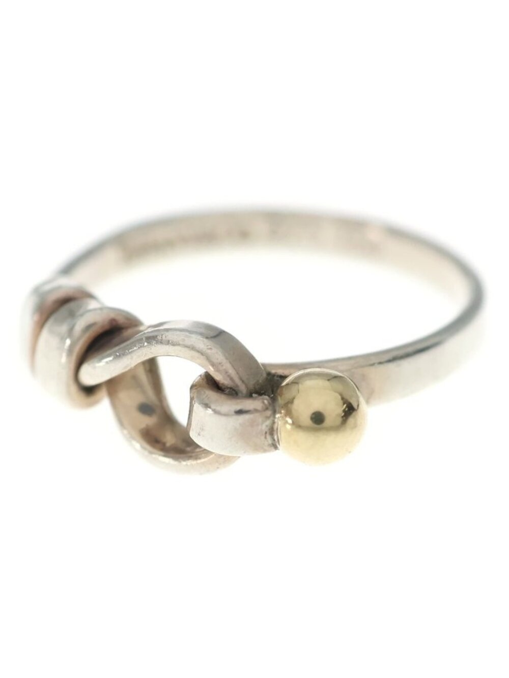 Tiffany & Co Love Knot Ring Silver Yellow Gold 750